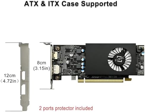 51RISC Radeon RX 550 LP Graphics Card, Low Profile 4GB GDDR5 Small Form Factor Video Card for Gaming 4K Display Desktop/Mini PC SFF Video Card (RX 550 4GB Low Profile) - Image 2