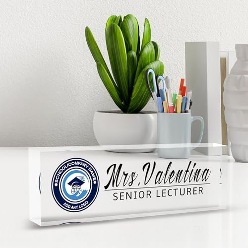 Custom Personalized Office Desk Plates-Gifts & Decor (White) - Image 5