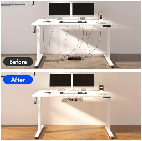 FLEXISPOT EN2 55"x28" Whole-Piece Standing Desk with Power Strip - Image 5