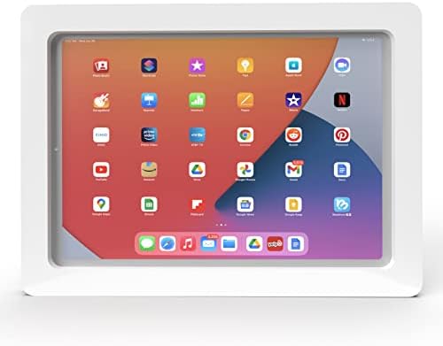 Anti-Theft Acrylic VESA Enclosure for Apple iPad Pro 11" 1st 2nd 3rd 4th gen. with Free Wall Mount Kit & 90-Degree Angle USB C Cable (iPad Pro 11 1/2/3/4, White) by TABcare