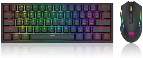 Redragon S144 Combo, K617 PRO 60% Wireless Gaming Keyboard + 7200 DPI Mouse - Image 2