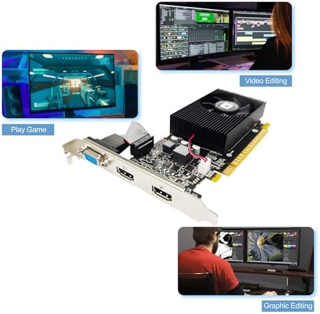 Glorto GeForce GT 730 2G Low Profile Graphics Card, 2X HDMI, VGA, DDR3, PCI Express 1.0 x16, Entry Level GPU for PC, SFF and HTPC - Image 5