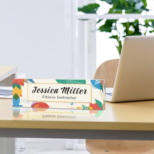 Personalized Acrylic Office Desk Name Plate with Name And Title Printing - Image 2