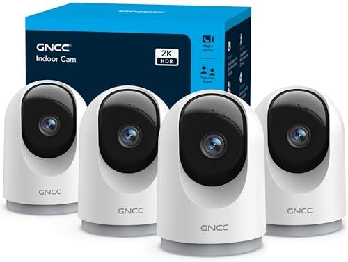 GNCC 5G Cameras for Home Security Indoor, Pet/Dog/Baby w Phone App, 4Pcs by GNCC