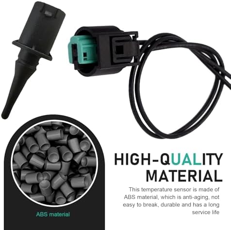 2 PCS Outside Ambient Air Temperature Sensor and Plug Kit,Import Direct Ambient Temp Sensor Connector, OEM #0075421318 0005428418 5S11829, Compatible with Benz (Black) - Image 4