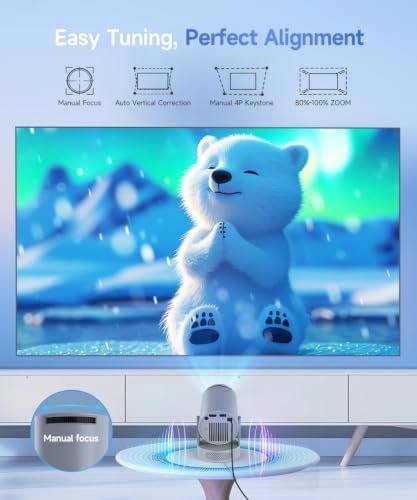 Mini Portable Projector with WiFi 6 Bluetooth 5.4, 4K Support Built in Apps - Image 2