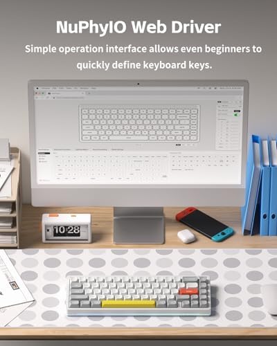 NuPhy Halo V2 IO Wireless Mechanical Keyboard with PBT Keycaps,Hot Swappable Custom Gaming Keyboard,Aluminum Alloy Frame,RGB Backlit,Gasket Structure,BT5.0/USB-C/2.4GHz Low Latency Office Keyboards - Image 3