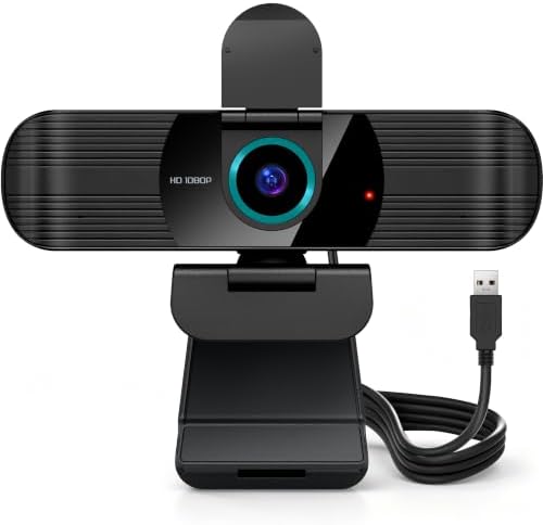 RUWBY Pro HD 1080p/30fps Webcam, External USB Web Camera for PC/Laptop by RUWBY
