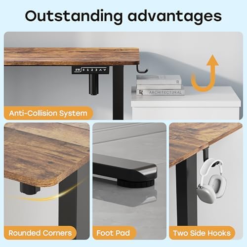 Small Electric Standing Desk, 35" Sit Stand Rising Desk - Image 6
