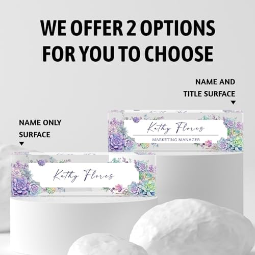 Custom Desk Name Plates, Personalized Acrylic Name Plate for Office, Customize Office Decor, Gift - Image 3