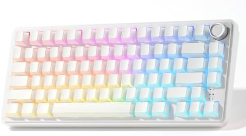 XVX 75% Wireless Mechanical Gaming Keyboard with Knob, M75 Creamy Keyboards by GMKWTL