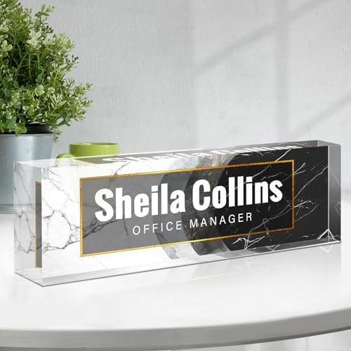 Custom Name Plate for Desk, Employee Appreciation Gifts, Office Decor by Spricoz