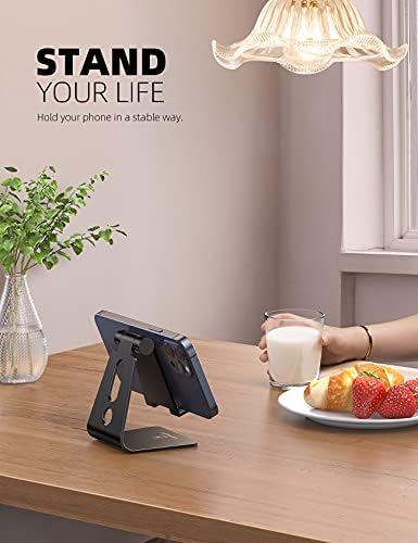 Lamicall Aluminum Cell Phone Stand, Adjustable Desk Phone Holder for iPhone - Image 2
