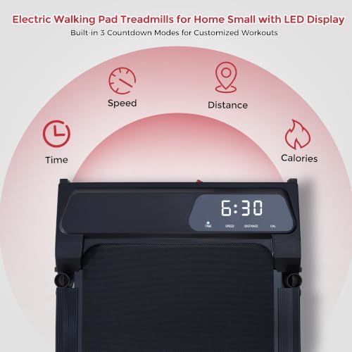 MCRG Walking Pad with Incline, Portable Treadmill with Handle Bar for Home, 3.0HP Electric Home Walking pad Treadmill, 0.6-7.6MPH Mini Under Desk Treadmills for Exercising with Handles Incline, 350LB - Image 4