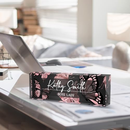 Custom Name Plate for Desk | Personalized Desk Name Plate | Personalized Boss Employee Appreciation Gifts | Acrylic Name Plate Office Desk Accessories - Image 4