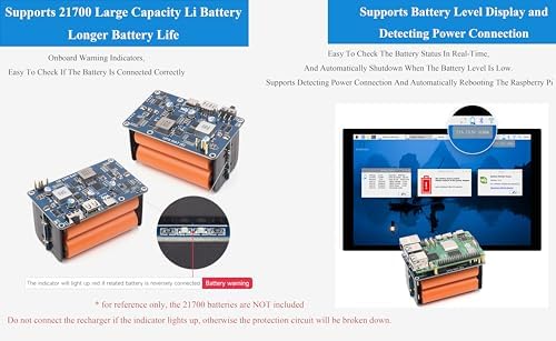 UPS HAT Compatible with Raspberry Pi 5 / 4B / 3B+, etc, 5V 6A Output - Image 7