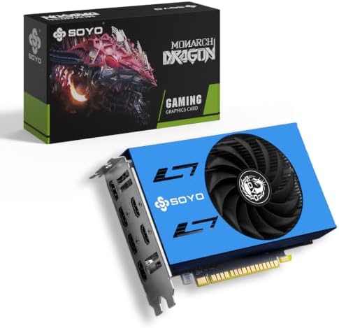 SOYO AMD Radeon RX 580 Graphics Card, 8GB 2048SP GDDR5 256-Bit, 6xHDMI 2.0b Ports, PCIe 3.0 x16 Video Card for PC, Single Fan Cooling, Supports Windows 11/10 Multi Monitor Desktop PC by SOYOOffcial