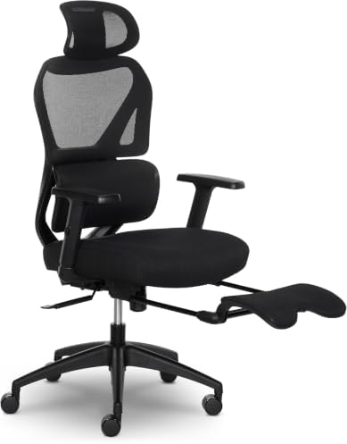 Sharper Image S-850 Heated Ergonomic Mesh Swivel Executive Massage Chair, Black (60106-BLK) by Unknown