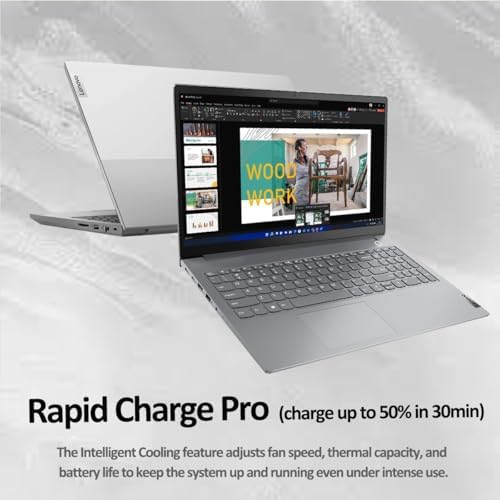 Lenovo ThinkBook 15 Gen 4 Business Laptop (15.6" FHD Anti-Glare, 16GB RAM, 512GB SSD, AMD Ryzen 7 5825U (> Intel i7-1165G7)) Fingerprint, FHD Webcam w/Shutter, Ethernet, Win 11 Pro (Renewed) - Image 4
