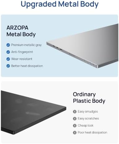 ARZOPA 17.3" Portable Monitor Gray, 1080P FHD IPS 103% sRGB - Z1C Plus - Image 5