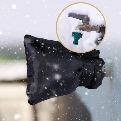 Outdoor Faucet Covers for Winter 3 Packs Hose Bib Protector Spout Cover Garden 8.7" x 7" x 2", Outside Spigot Pipe Freeze Protection Cover Insulated Tap Pouch (large) - Image 5