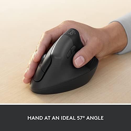 Logitech Lift for Business Vertical Ergonomic Wireless Mouse - Graphite - Image 5