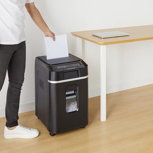 Amazon Basics 200-Sheet Auto Feed Micro Cut Paper Shredder with Pullout Basket, Black - NEW (Previously AmazonCommercial brand) - Image 6