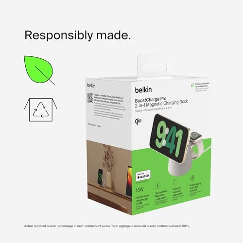 Belkin Qi2 15W Wireless Charging Dock, 2 in 1 Fast iPhone Charger - Image 7