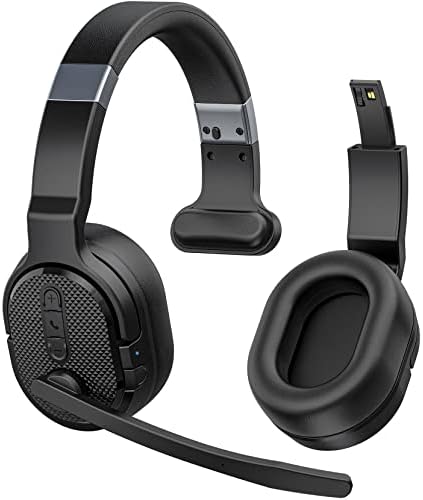 COSMUSIS Trucker Bluetooth Headset, Wireless Headset with Mic for Work by COSMUSIS