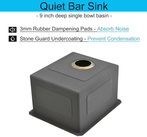 Undermount Gold Bar Sink, 12 x 15 inch - Image 7