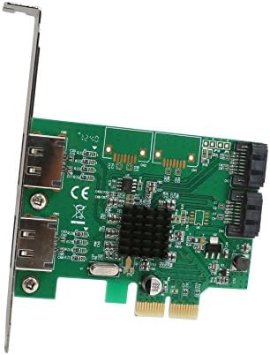 IO Crest SI-PEX40058 2 Port SATA III 2 Port eSATA III PCIe 2.0 x2 HyperDuo Controller Card Green - Image 7