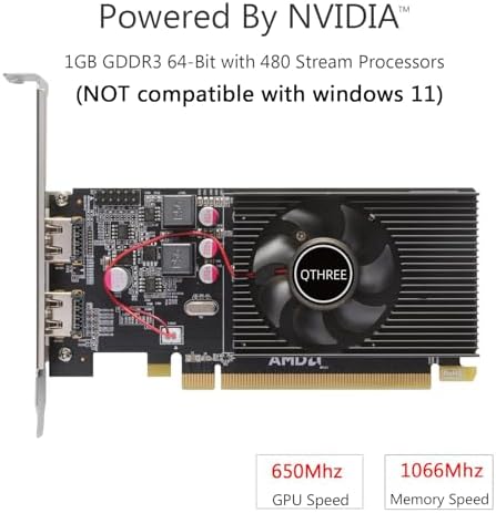 QTHREE Radeon HD 6570 1GB GDDR3 Low Profile Video Graphics Card,2X HDMI - Image 2