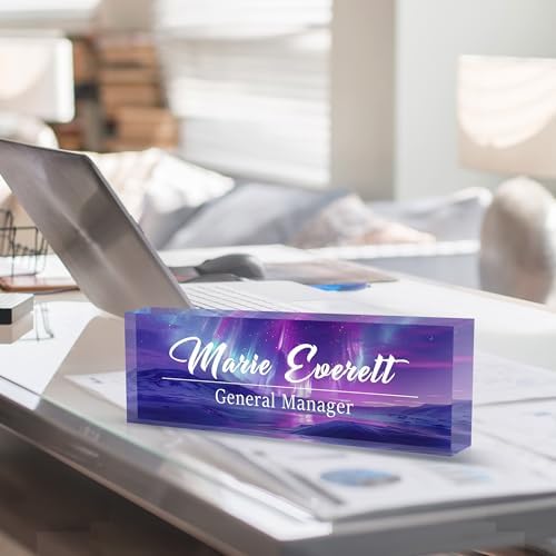 Custom Name Plate for Desk | Personalized Desk Name Plate | Personalized Boss Employee Appreciation Gifts | Acrylic Name Plate Office Desk Accessories - Image 4