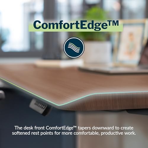 Vari ComfortEdge Electric Standing Desk – 60x30 – Walnut/Black - Image 3