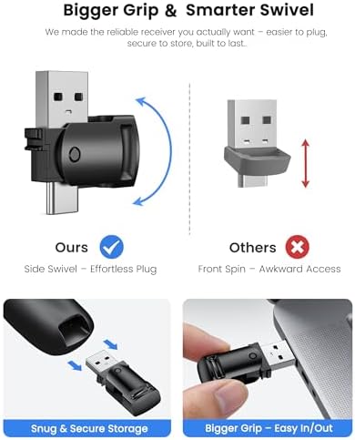 Presentation Clicker with USB-A & USB-C Receiver, 2.4GHz Wireless Presenter Remote with Volume Control & Red Light Pointer, Clicker for PowerPoint Slides Slide Advancer for Mac Computer, Plug & Play - Image 5