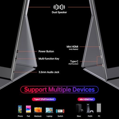 Anyuse 15.6" 4K UHD IPS HDR USB-C HDMI Monitor - Image 5