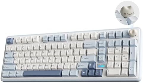 YUNZII B98 PRO 96% Wireless Mechanical Keyboard(Blue, Candy Switch) by YUNZIIMECHANICALKEYBOARD