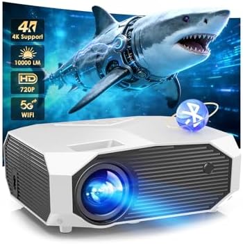 YOWHICK Smart Projector with WiFi 6 and Bluetooth 5.3 (Classic White) by YOWHICKmakesyourlifebetter