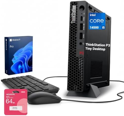 Lenovo ThinkStation P3 Intel Core i5-14500 14-Core Business Mini Desktop by LENOVO