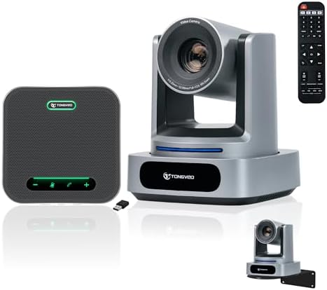 TONGVEO 4K AI 10X PTZ Conference Camera System＆ Bluetooth Speakerphone by TONGVEO
