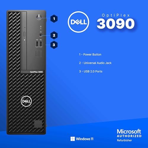 Dell OptiPlex 3090 Desktop PC | Intel Core i5 10th Gen Hexa Core | 16GB RAM | 500GB SSD | Windows 11 Pro | Dual 24" LCD Monitors | WiFi + Bluetooth | Wired Keyboard & Mouse | (Renewed) - Image 3