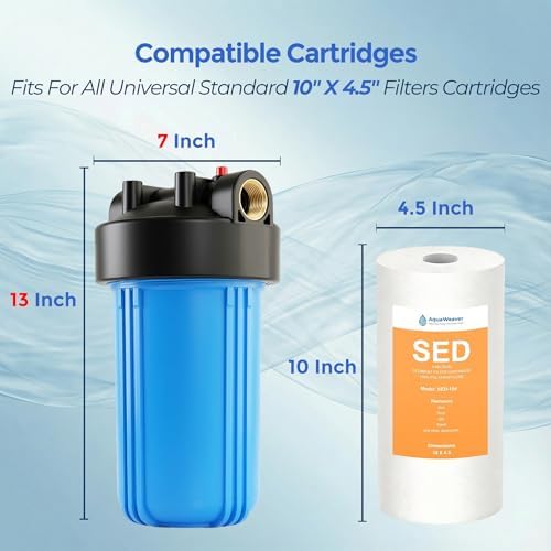 WH-10HD 10" x 4.5" Whole House Water Filter Housing - Image 3