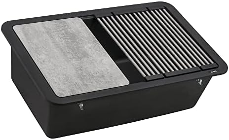 Ruvati 30-in Black Granite Undermount Workstation Kitchen Sink - RVG2310BK - Image 4