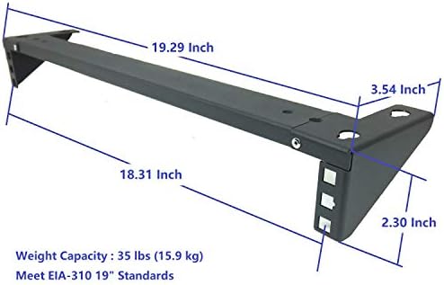 1U Steel Vertical Wall Mount Rack for 19" Network Equipments (Pack of 2) - Image 4