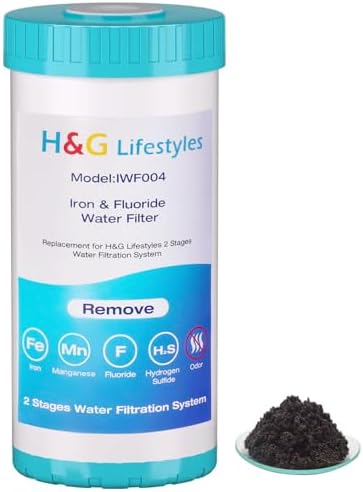 H&G Lifestyles 10" x 4.5" Iron Water Filter Cartridge for Well Water by HGLifestyles