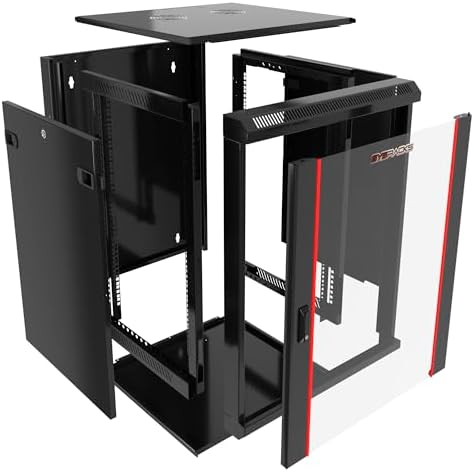 Sysracks 12U Wall Rack Mount Server 18" Deep Network Cabinet, Server Rack with Fan, Removable Side Panels, Locking Glass Door 19" Computer Cabinet Enclosure Network Rack Case SRE 12.450 - Image 7