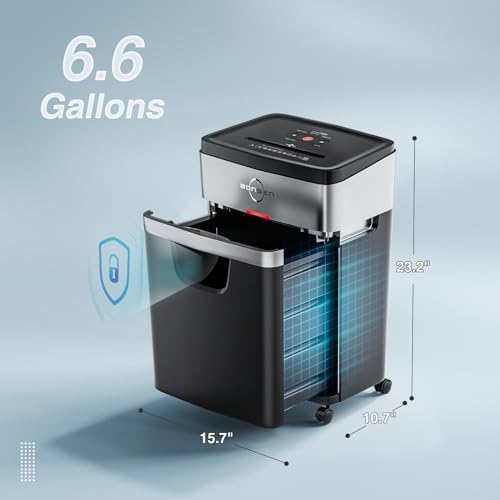 BONSEN 20-Sheet Cross-Cut P-4 High Security Heavy Duty Paper Shredder - Image 5