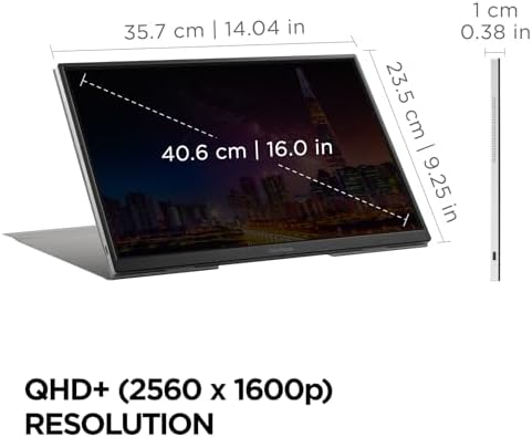 ViewSonic VG1656-2K 16 Inch 1600p Portable Monitor for Laptop, 65W USB C - Image 6