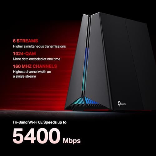 TP-Link Tri-Band AXE5400 Wi-Fi 6E Gaming Router 6-Stream, Archer GXE75 - Image 4