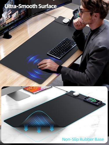 Mouse Pad with Magnetic Wireless Charger & Adjustable Phone Stand - Image 5